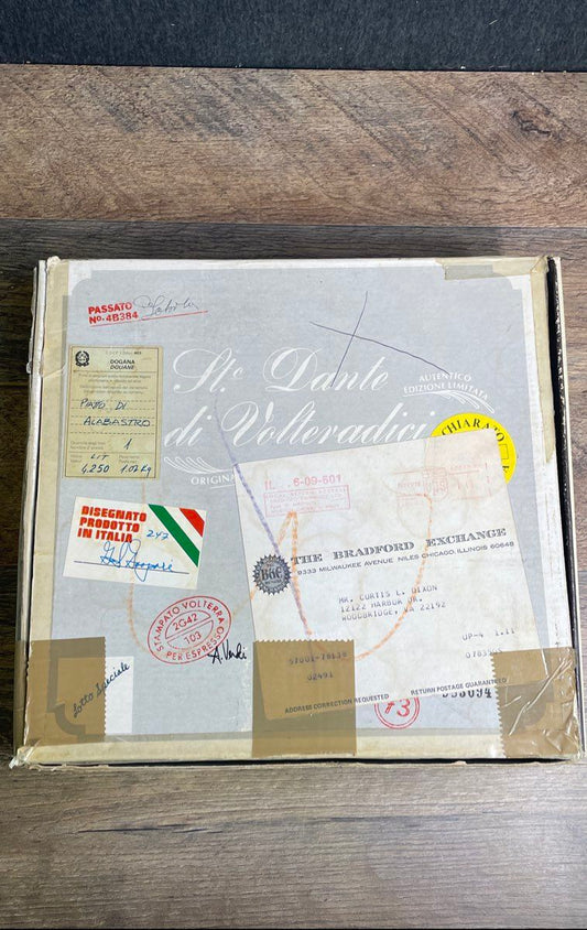 Di Volteradici Pensive Madonna Alabaster Collector Plate 1978 A. Santini IOB