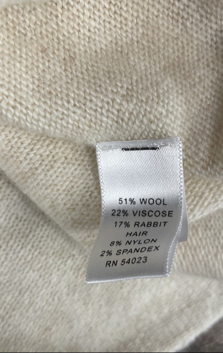 Vintage 90s Banana Republic Women's Mock Neck Fuzzy Wool Blend Sweater Vest Sz M