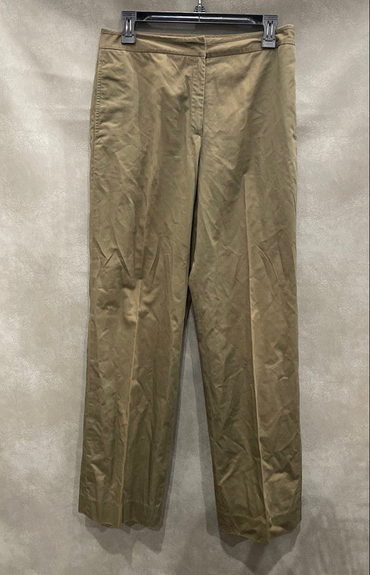 Vintage Y2K J.Crew Women's Brown 100% Cotton Straight Leg Trousers Sz T6
