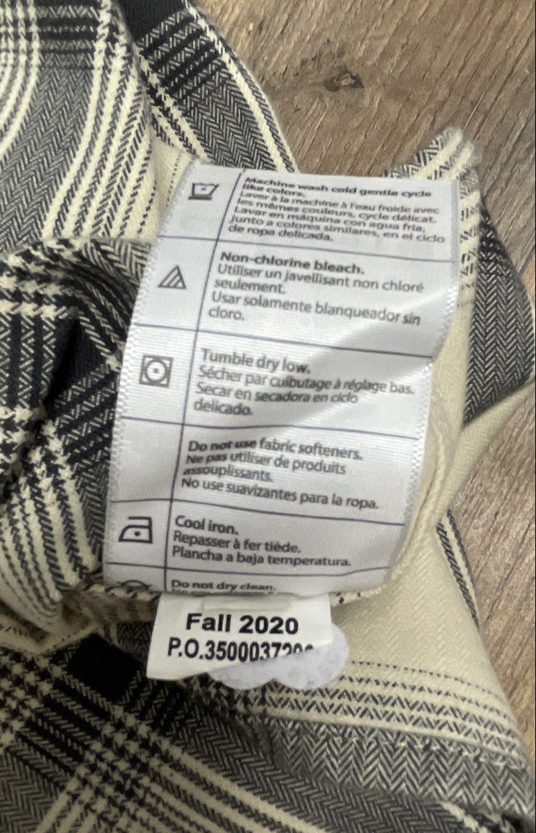 Carhartt Men's Cream Gray Plaid Button Up Shirt 104451 Original Fit NWT 2XL
