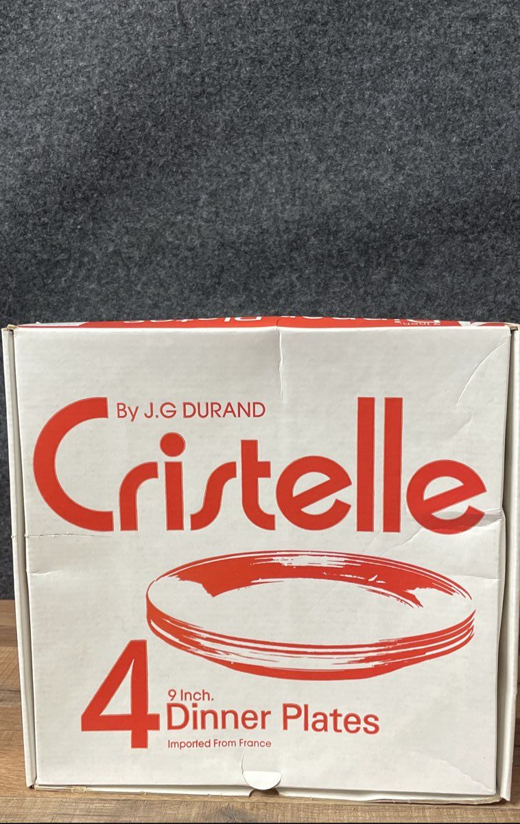 Vintage JG Durand French Cristelle Clear Plates & Coffee Mug/Tea Cup