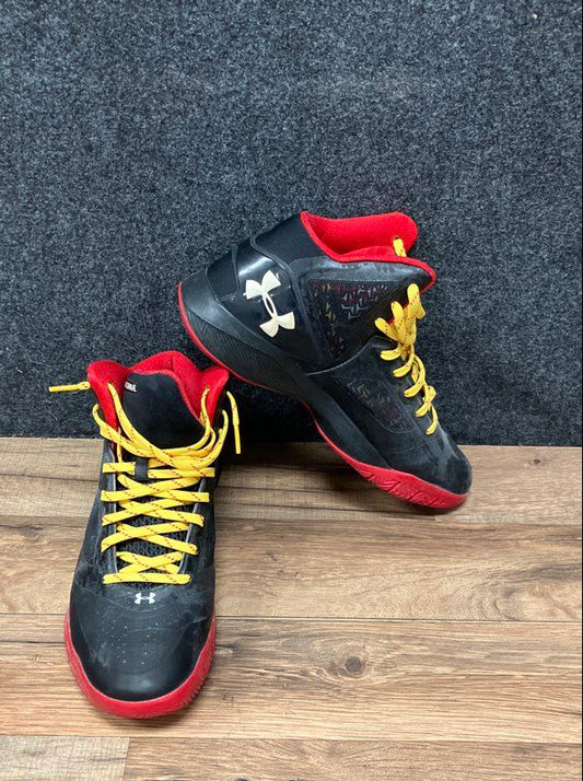 Under Armour Clutchfit Drive 2 Black Red Yellow Basketball Shoes Men's Size 10