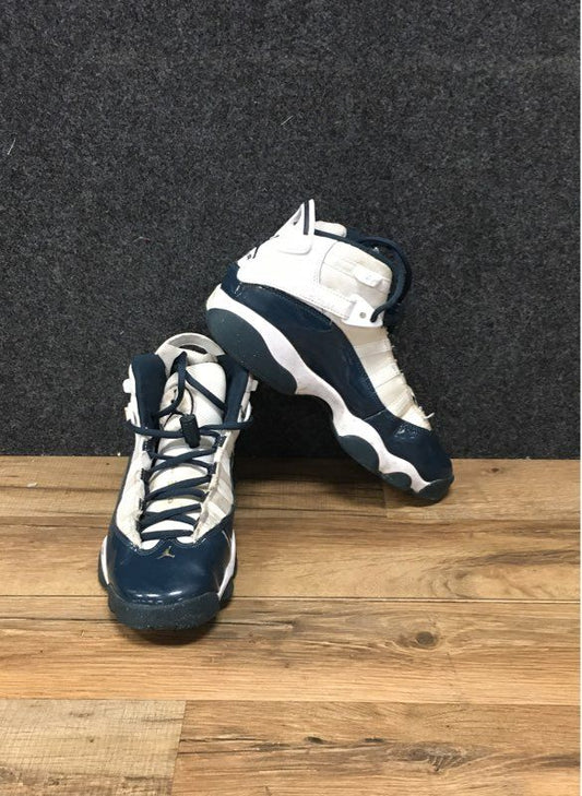 Nike Jordan 6 Rings GS Navy White Youth Basketball Shoes Size 5.5Y