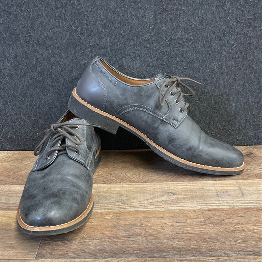 St. John's Bay Oliver Grey Charcoal Oxford Men's Dress Shoes Size 9.5