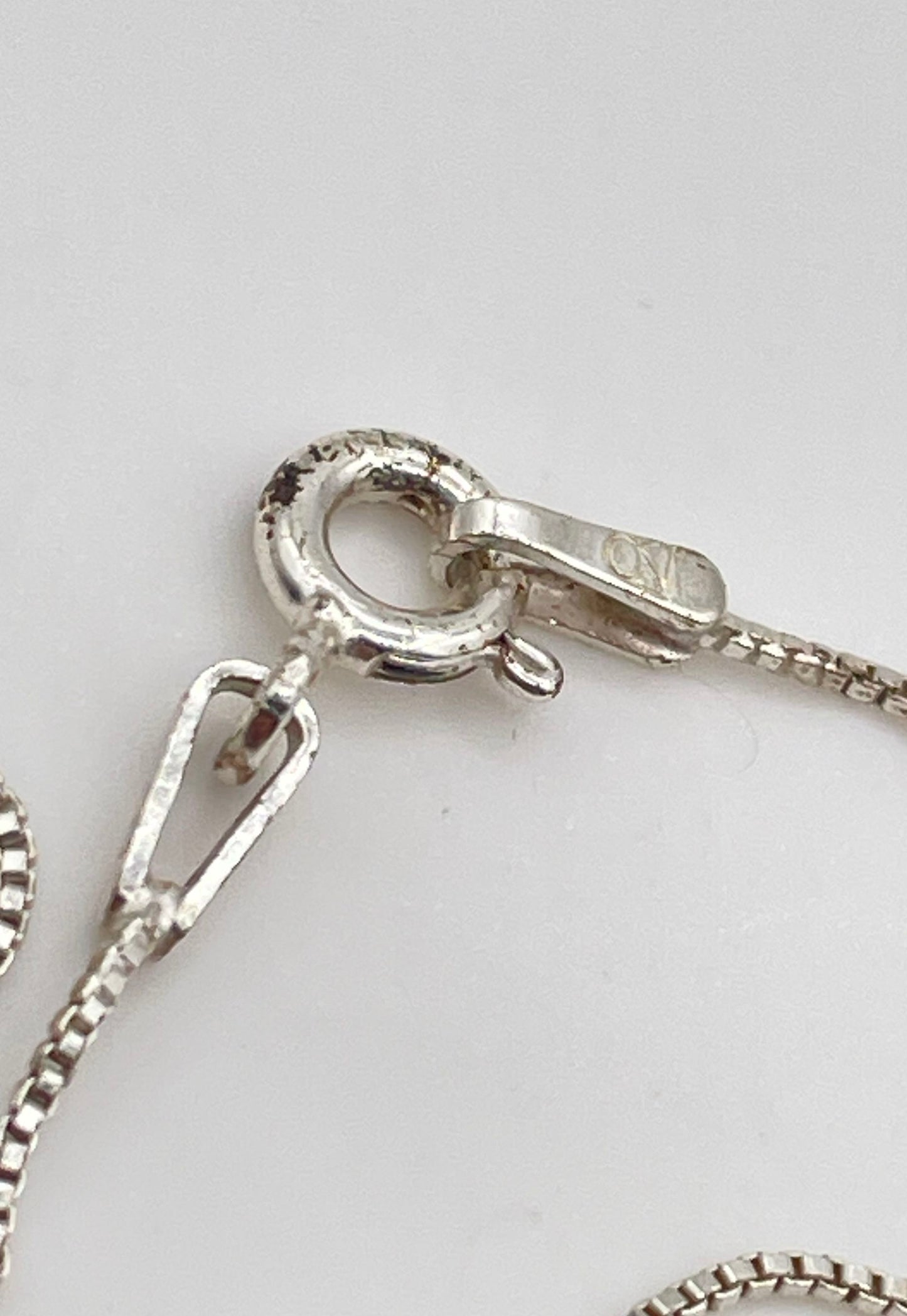 925 Sterling Silver 'Imagine' Star Tag Pendant Necklace 2.6g