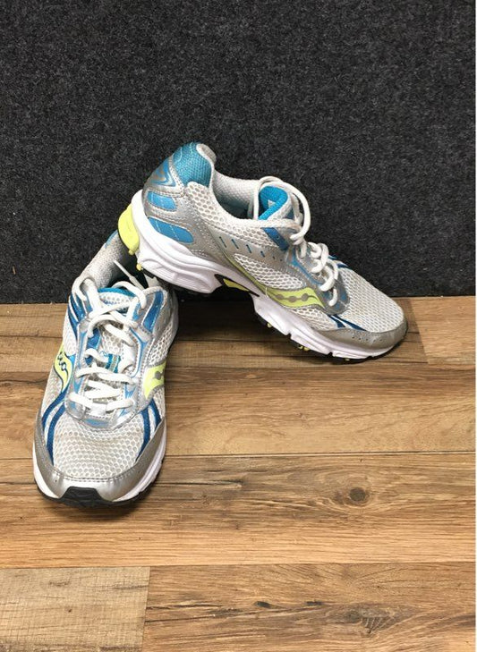 Saucony Ignition 3 Silver Blue Citron Women's Running Shoes Size 8 Wide