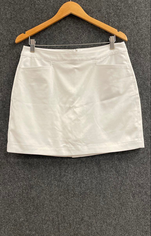 PGA Tour Women's White Golf Skort Performance Stretch Skirt Sz 8 Activewear