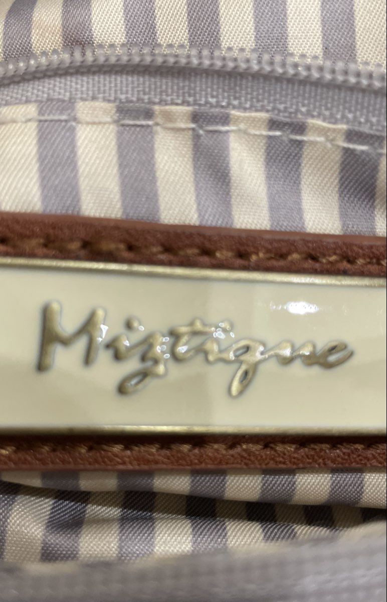 Miztique Brown Leather Convertible Backpack Shoulder Bag Gold Hardware