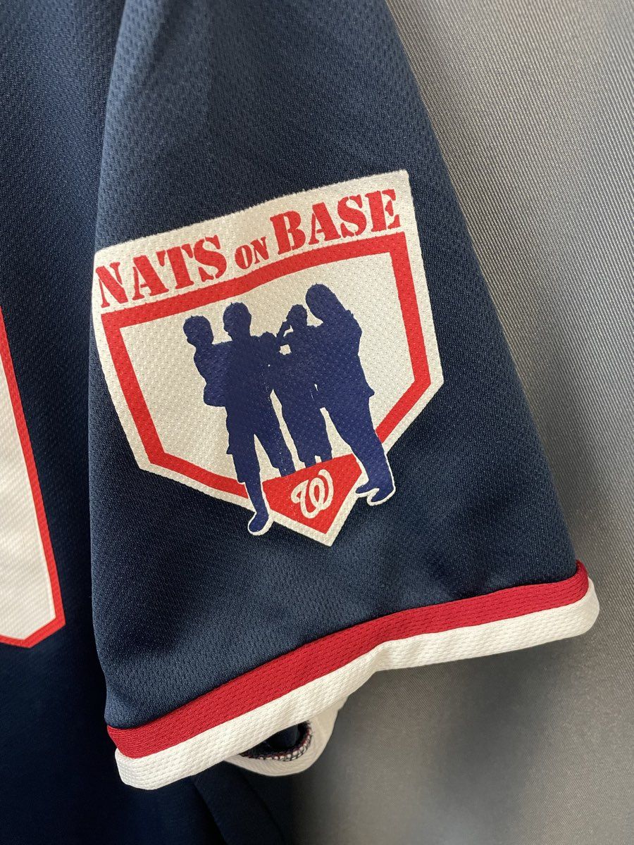 MLB Unisex Washington Nationals #39 Navy Baseball Jersey Nats on Base Patch XL