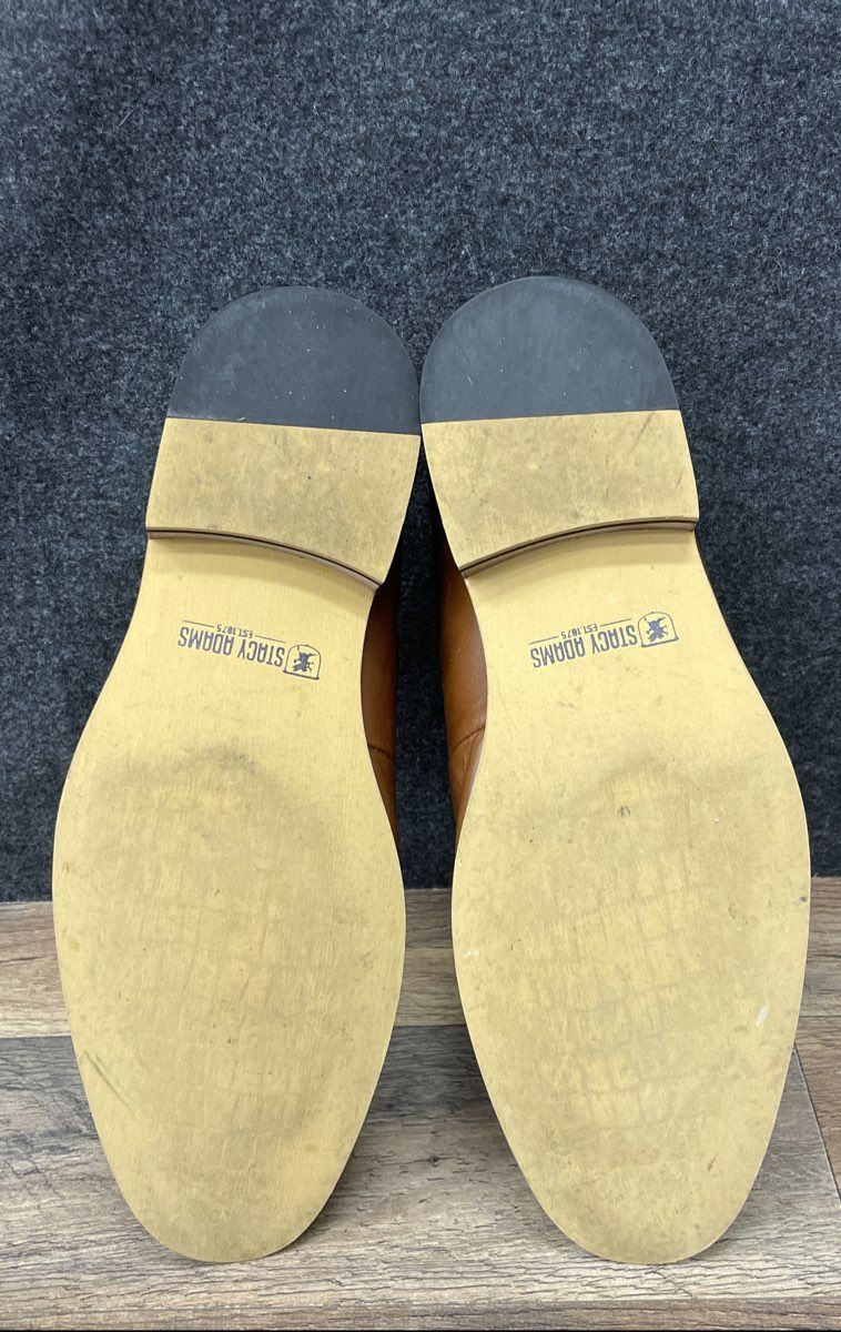 Stacy Adams Dickson Brown Leather Cap-Toe Oxford Brogue Dress Shoes