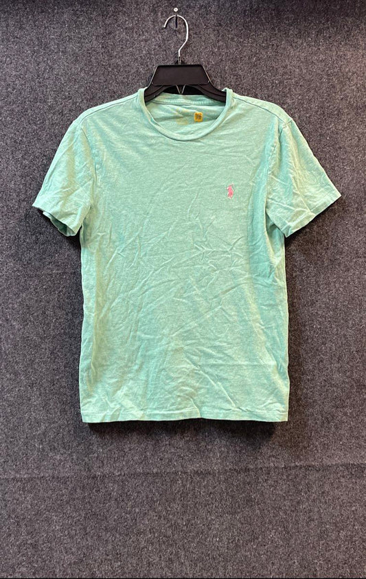 Polo Ralph Lauren Men's Mint Green Custom Slim Fit Cotton Tee Pink Pony Sz S