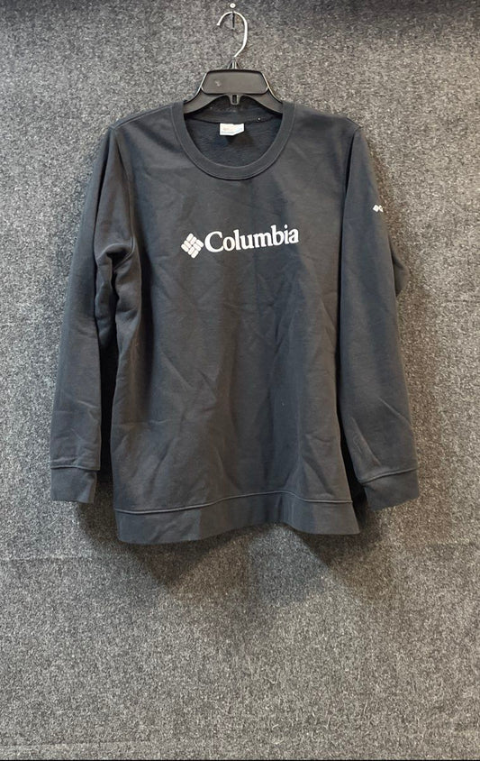 Columbia Women's Black Logo Crewneck Fleece Sweatshirt Sz 1X