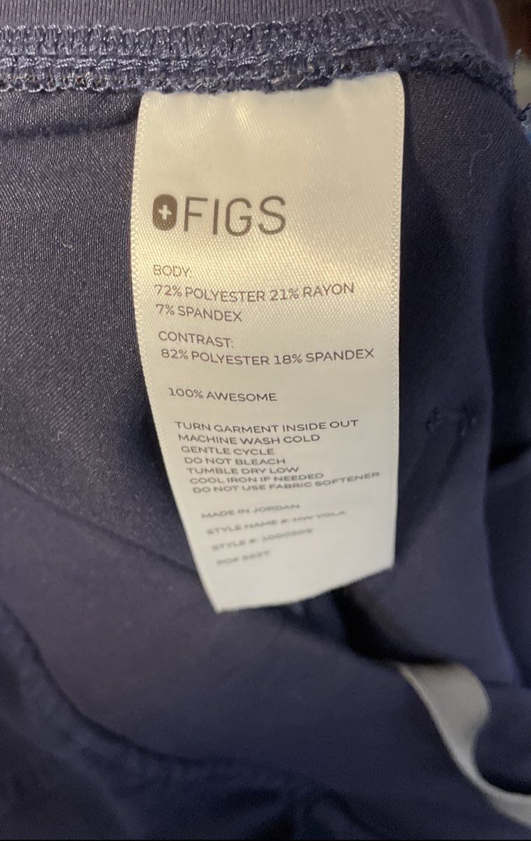 Figs Women's Navy Blue Yola High Waist Cargo Scrub Pants Sz XXL/P