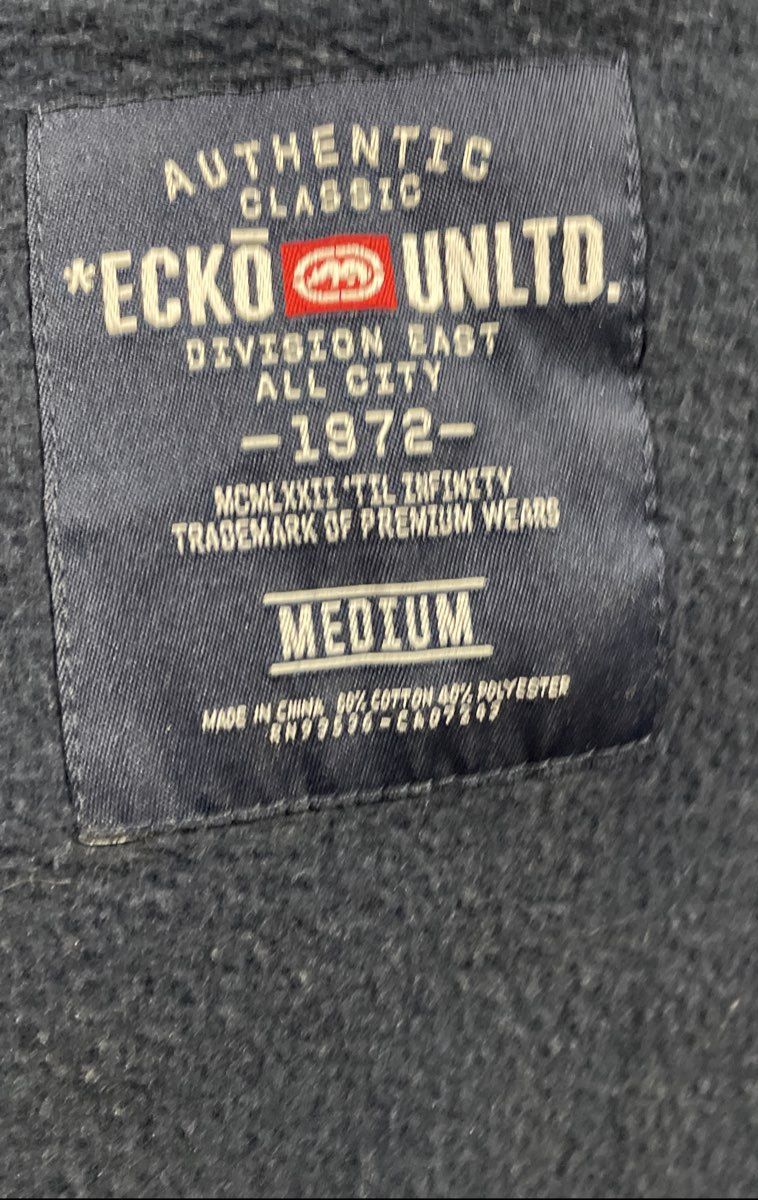 Ecko Unlimited Button Down Hoodie Men's Size Medium