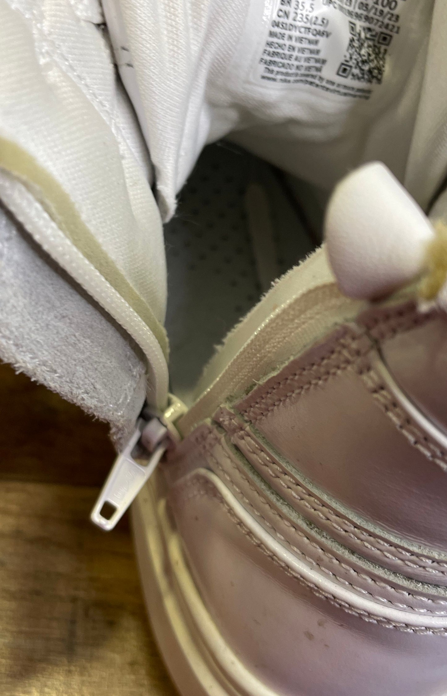 Nike Air Jordan 1 Elevate High White Gum Side Zip Women's Size 6.5