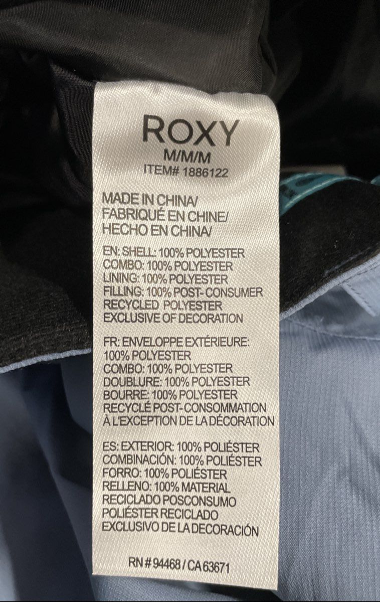 Roxy Women's Light Blue DryFlight 10K Insulated Ski Snow Pants Size M