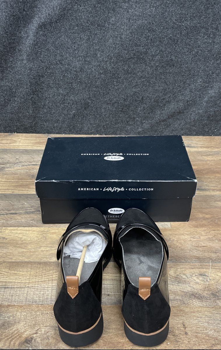 Dr. Scholl's Webster Black Mixed Media Slip-On Women's Loafers Size 8M