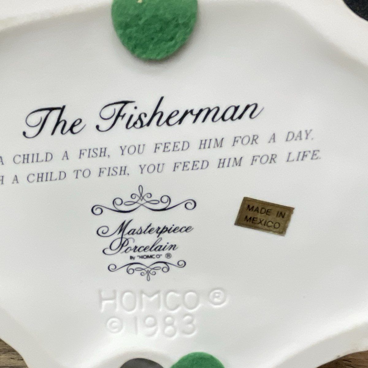 Vintage Homco Masterpiece Porcelain "The Fisherman" 1983 Jesus with Children