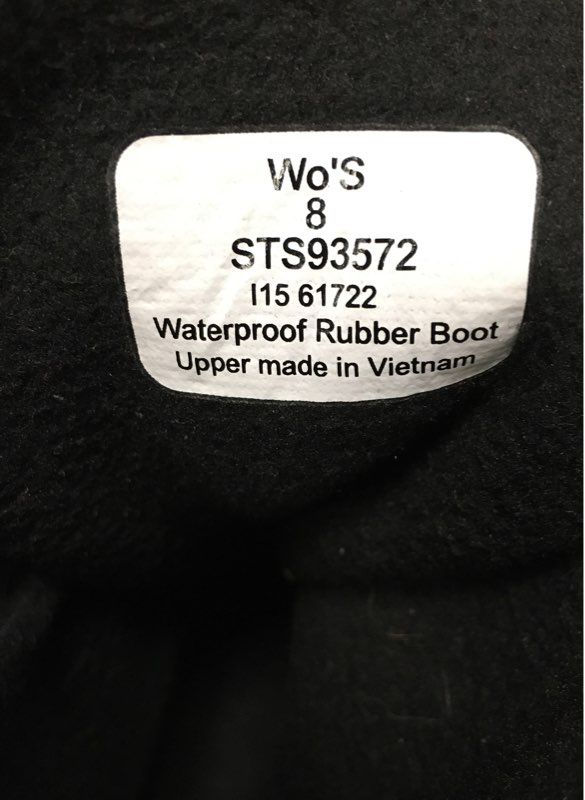 Sperry Top-Sider Saltwater Black Quilted Nylon Duck Boots Women's Size 8