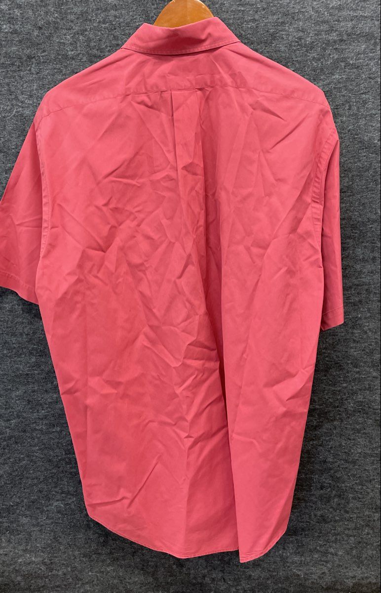 Ralph Lauren Men's Salmon Blake Short Sleeve Button Up Cotton Shirt Size M