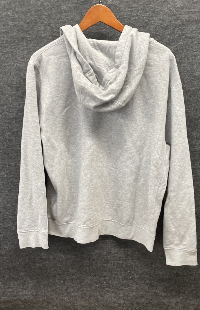 Nike Men's Grey Embroidered Logo Full Zip Hoodie Sweatshirt Size M