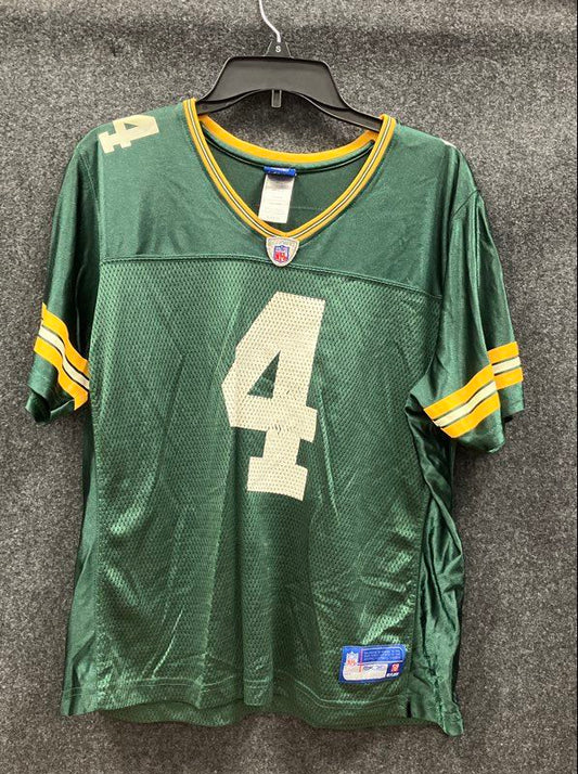 Vintage 2000s Reebok Green Bay Packers Brett Favre #4 NFL Replica Jersey Sz XL
