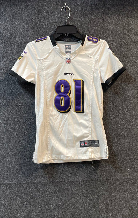 Nike Baltimore Ravens Anquan Boldin #81 White On Field Jersey Sz S