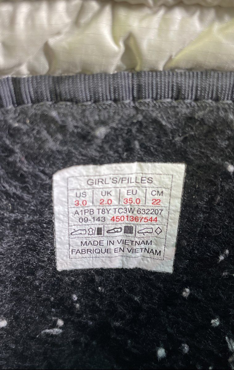 The North Face Alpenglow IV Waterproof Snow Boots Grey Pink Youth Size 3