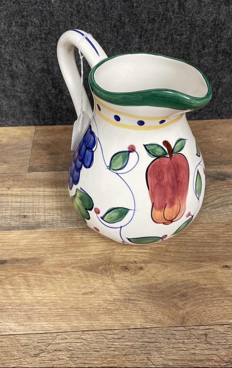 Bella Casa Ceramic Glazed Pitcher