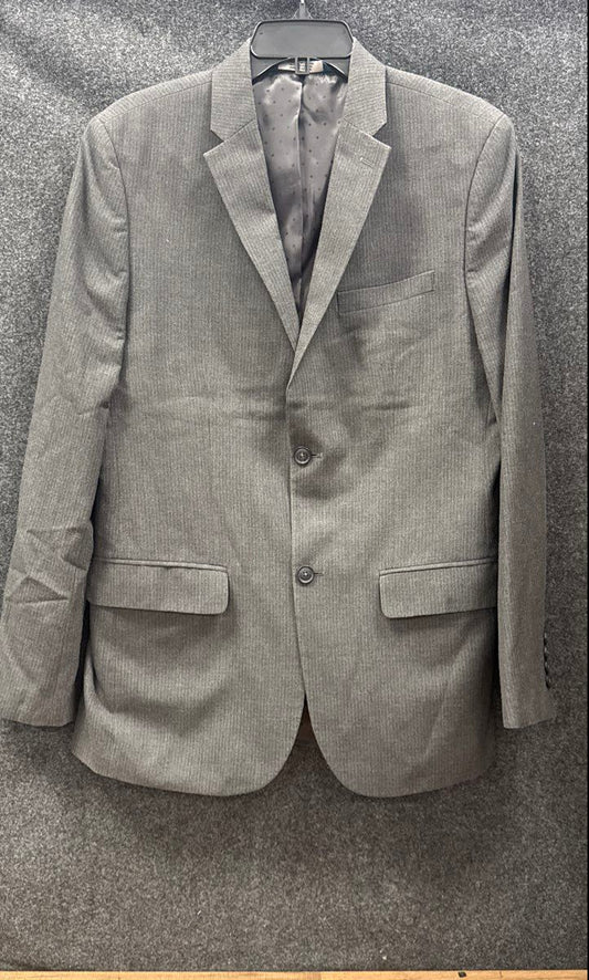 Perry Ellis Men's Gray Textured 2-Button Suit Jacket Blazer Single Vent Sz 42