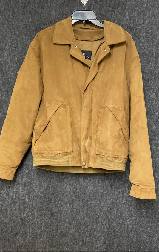 Vintage Y2K London Fog Men's Tan Harrington Bomber Jacket Sz M REG