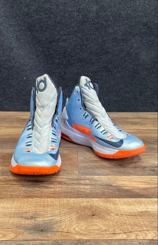 Nike KD V OKC Away Ice Blue Total Orange Basketball Shoes Men's Size 9