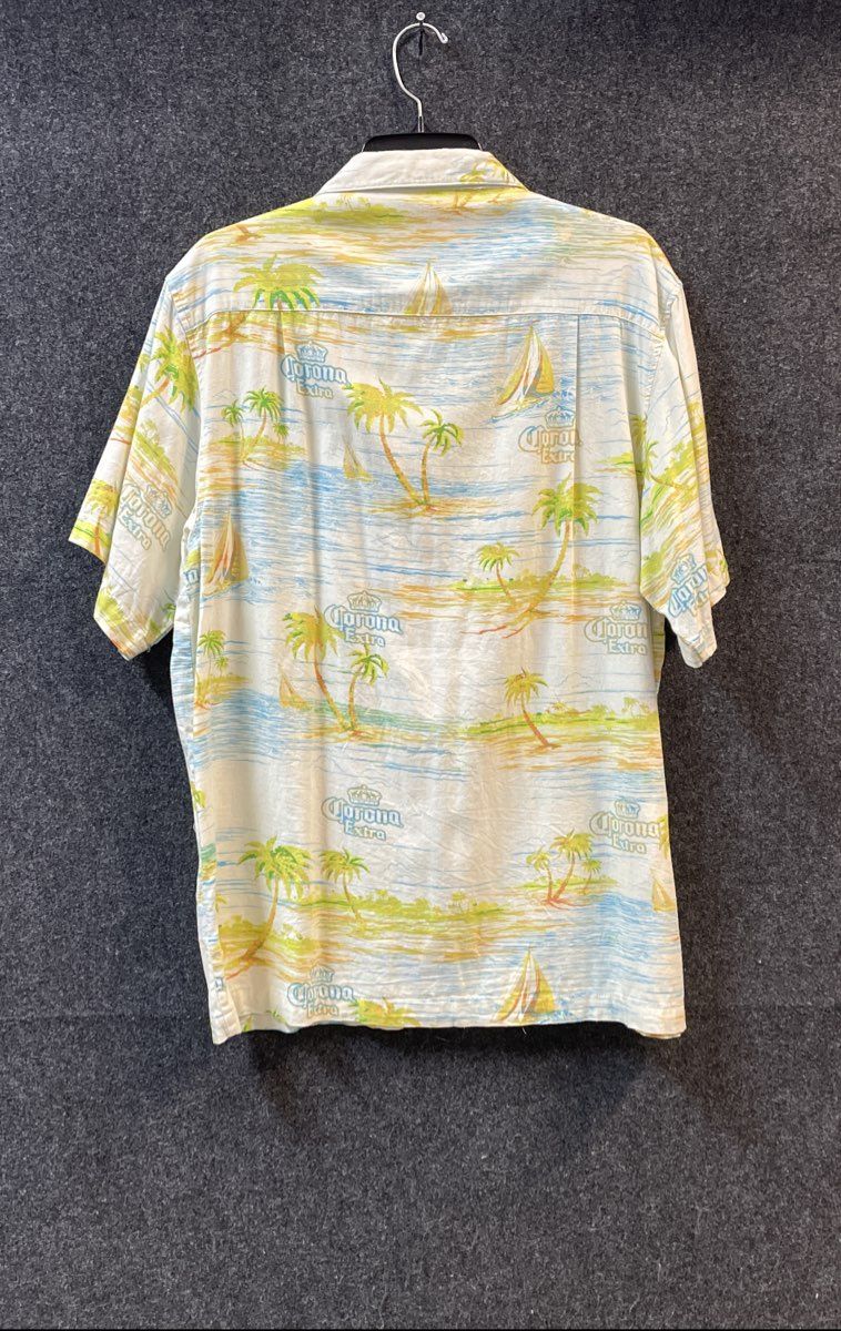 Newport Blue Men's Corona Extra Short Sleeve Button Up Tropical Beach Shirt Sz L