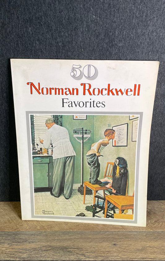 Vintage 1979 Norman Rockwell 50 Favorites Art Book Large Paperback Americana