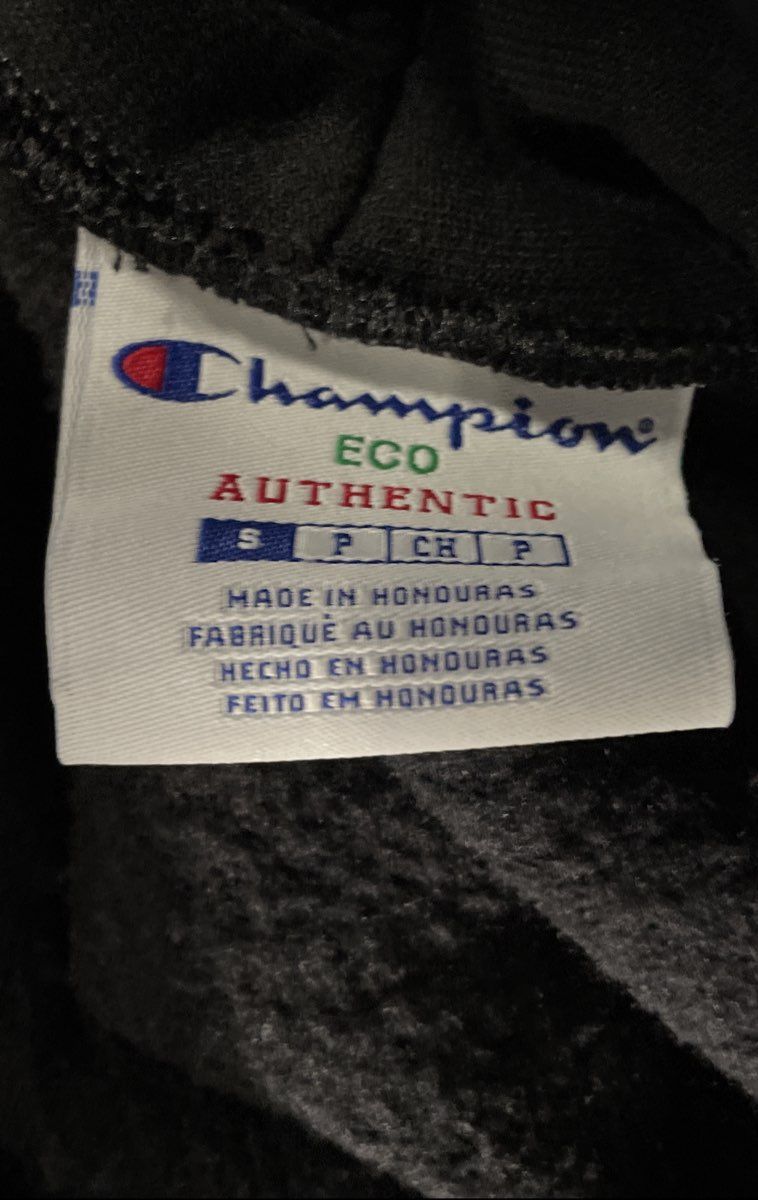 Champion Men's Black Hoodie Eco Authentic IDOT Graphic Pullover Sz S