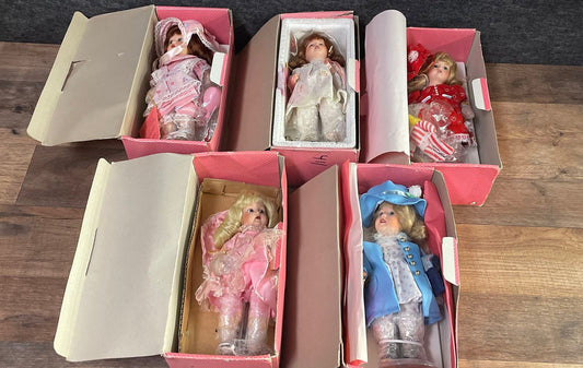 Vintage Paradise Galleries Porcelain Doll Lot of 5 Collectible w/ Original Boxes