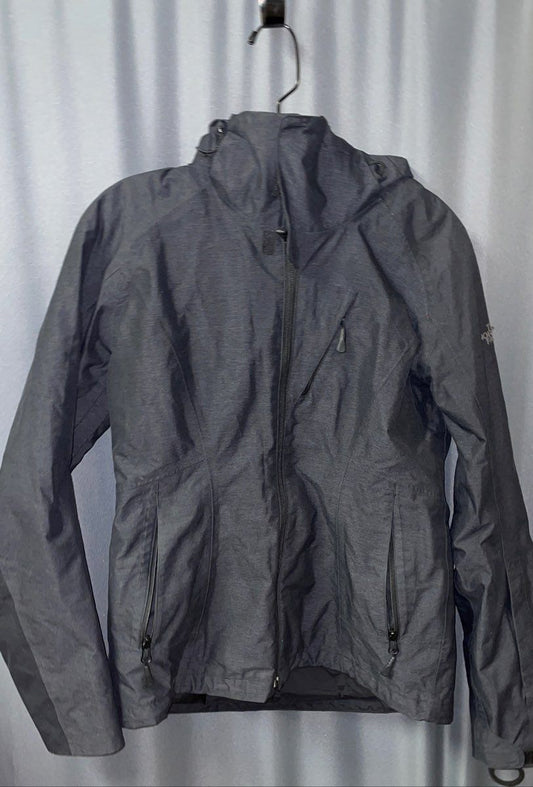 The North Face Women's Hooded Rain Jacket Gray Heather Full Zip Size S