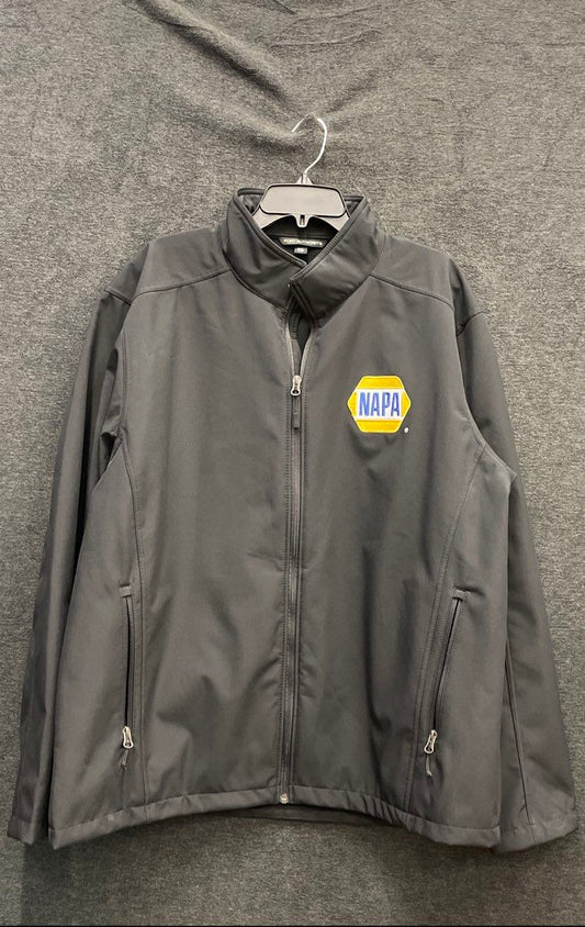 Port Authority Men's Black NAPA Logo Embroidered Soft Shell Jacket Sz 2XL