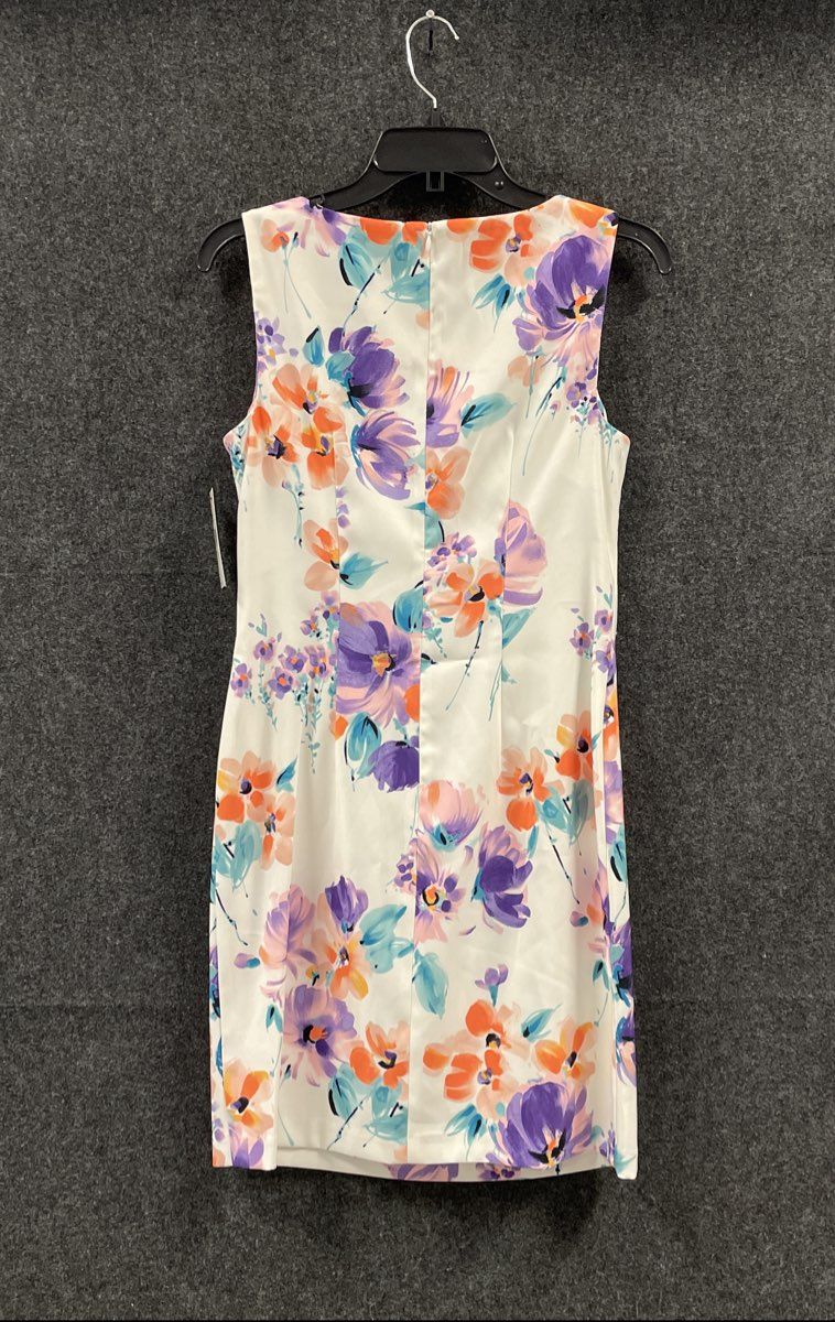 ALYX Women's Sleeveless Floral Sheath Dress White Purple Orange NWT Sz 4