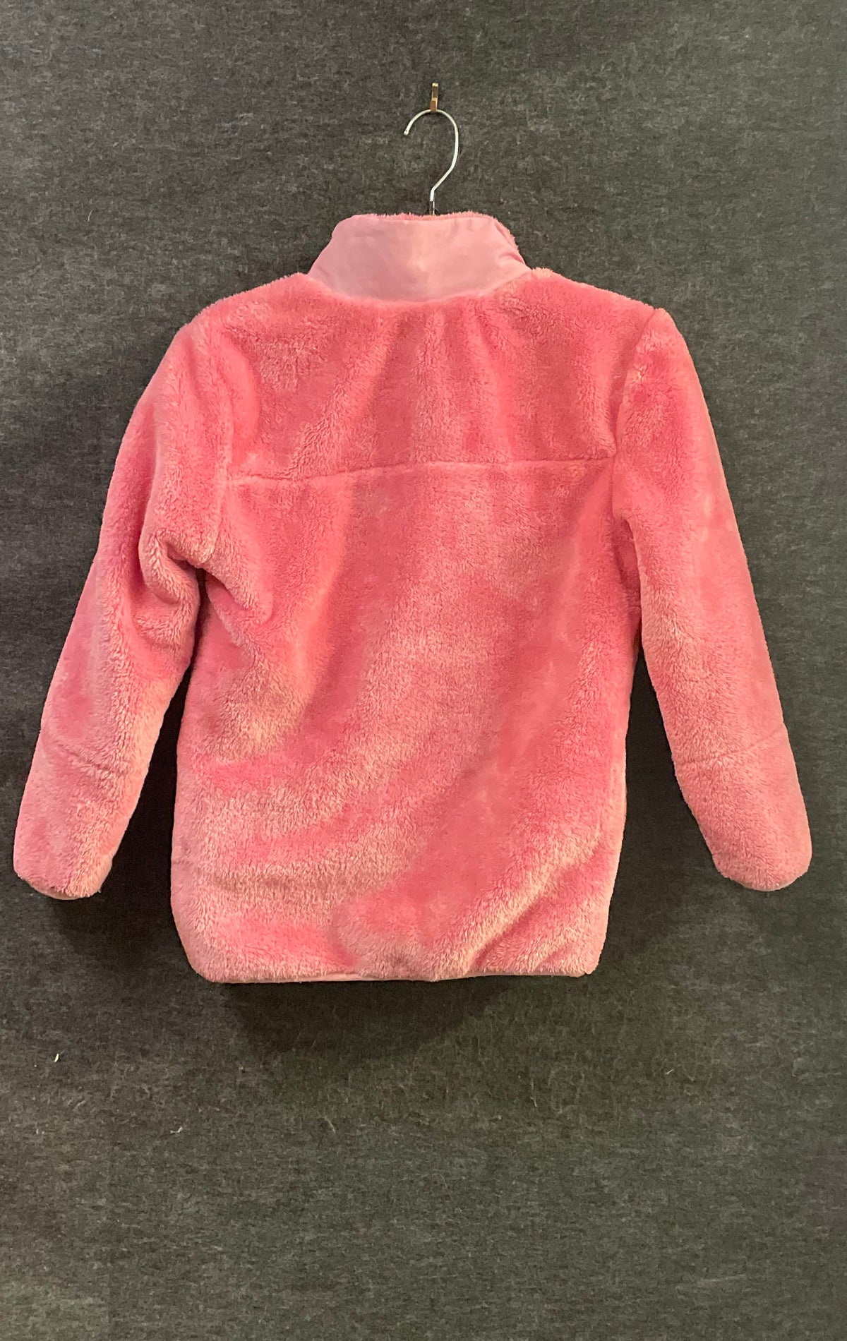 Tommy Bahama Girls Pink Full Zip Sherpa Fleece Jacket Thumbholes Sz L 10/12
