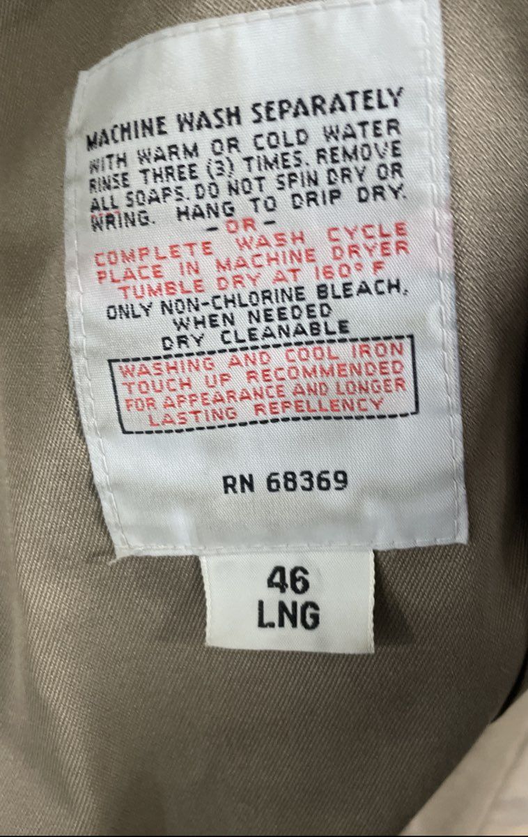 Vintage 90s Towne by London Fog Men's Beige Trench Coat Double Breasted Sz 46L