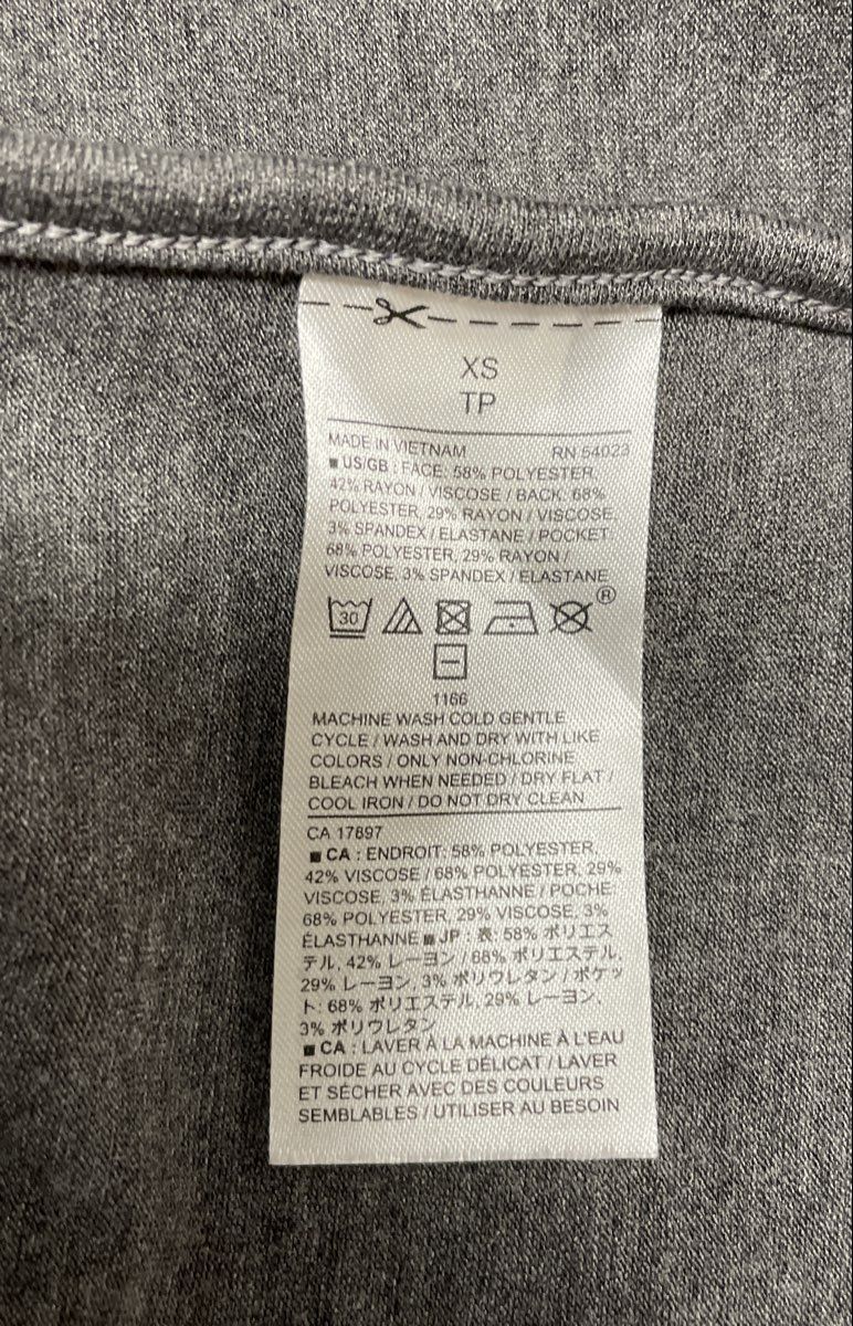 Banana Republic Women's Gray Micro Pattern Knit Blazer Coatigan Jacket Sz XS