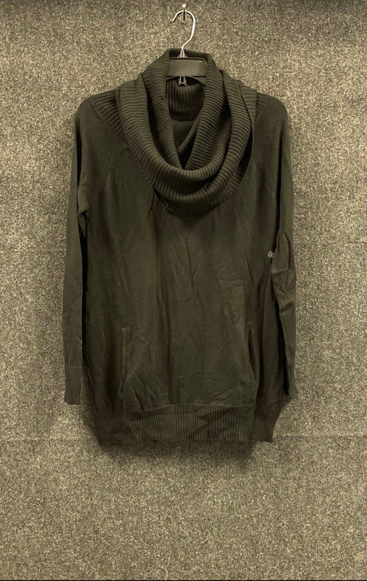 New York & Company Women's Black Cowl Neck Tunic Sweater Pockets NWT Sz S