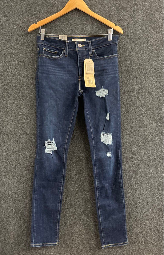 Levi's Women's 311 Shaping Skinny Jeans Dark Wash Distressed Sz 28x30 NWT