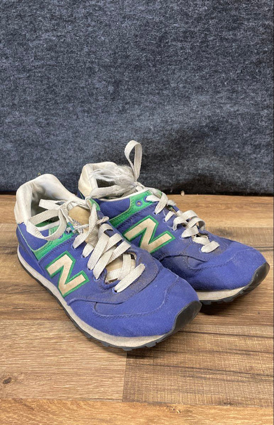 New Balance 574 Classic Blue Green Lifestyle Sneakers Women's Size 7