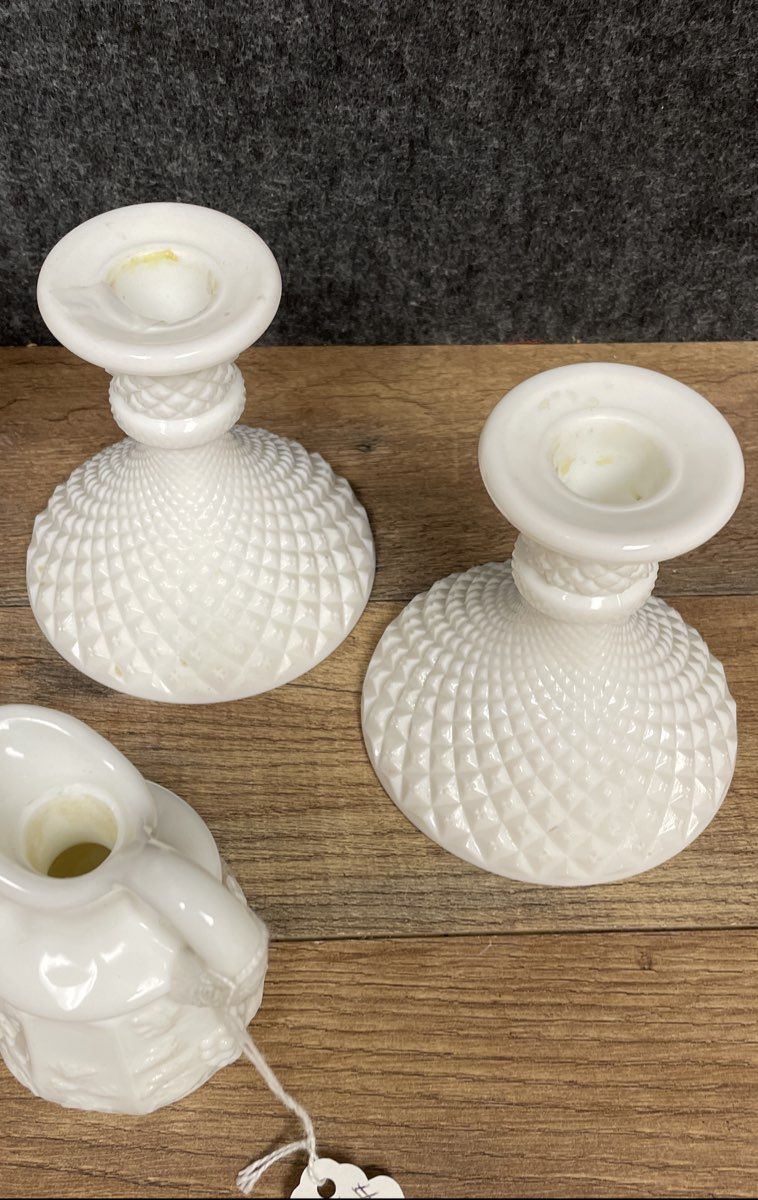 Mixed Milk Glass Lot