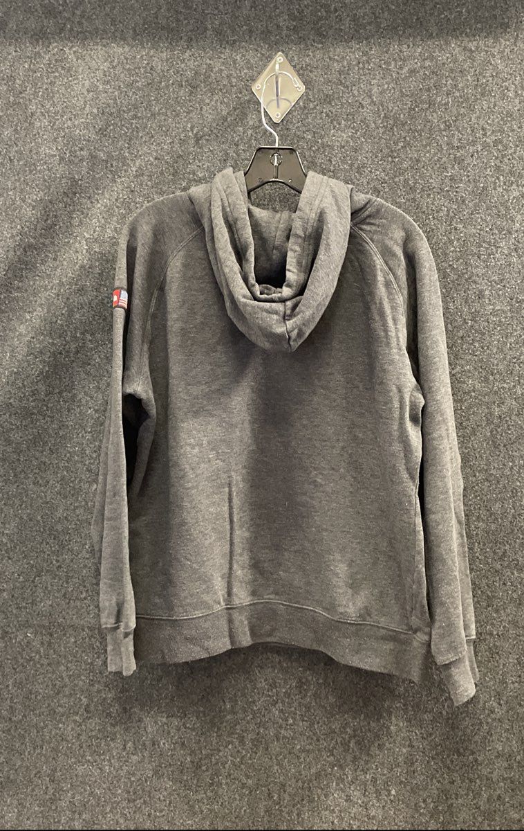 The North Face Women's Gray American Flag USA Logo Pullover Hoodie Size L