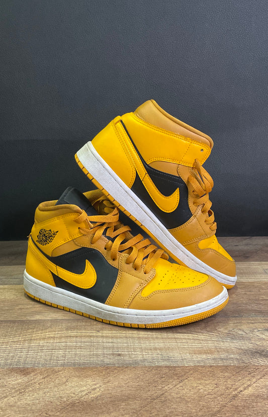 Nike Air Jordan 1 Mid Chutney Taxi Women's Sneakers BQ6472-700 Size 9