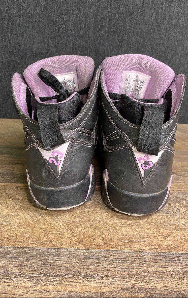 Children's Nike Air Jordan 7 Retro GS Purple/Black Sneakers Size 7Y
