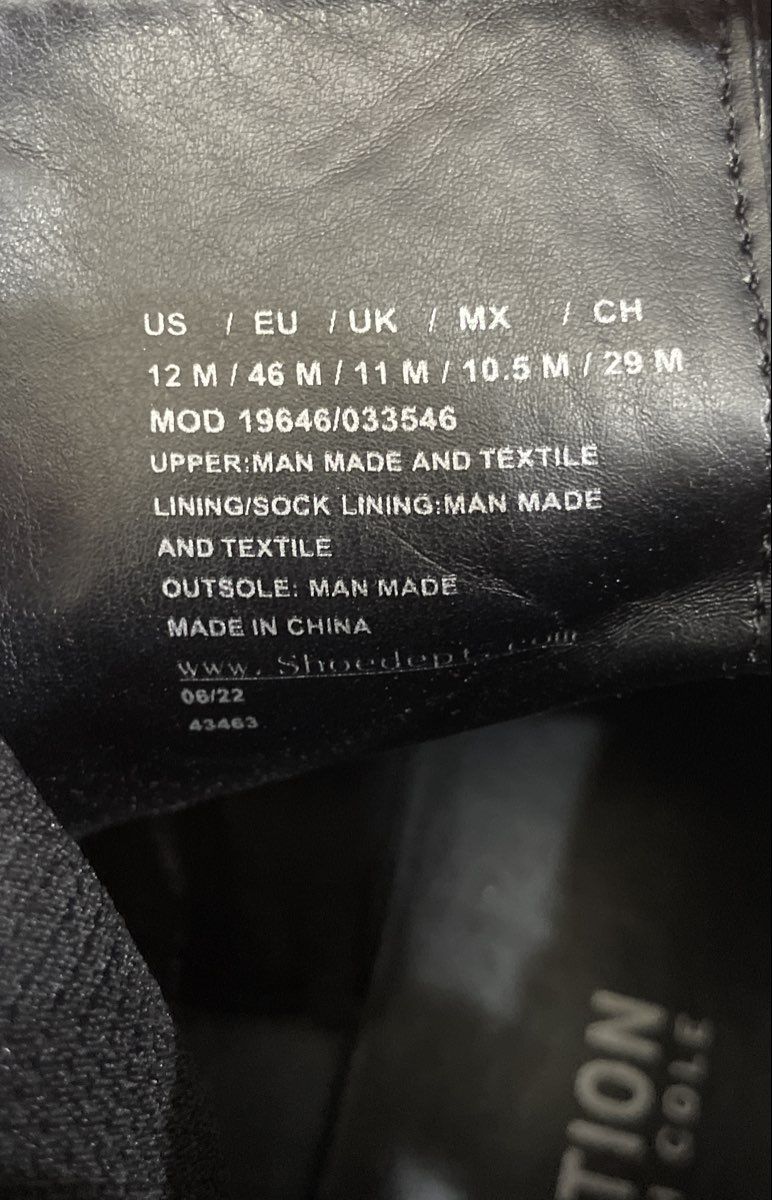 Kenneth Cole Reaction Black Faux Leather Chelsea Boots Men's Size 12